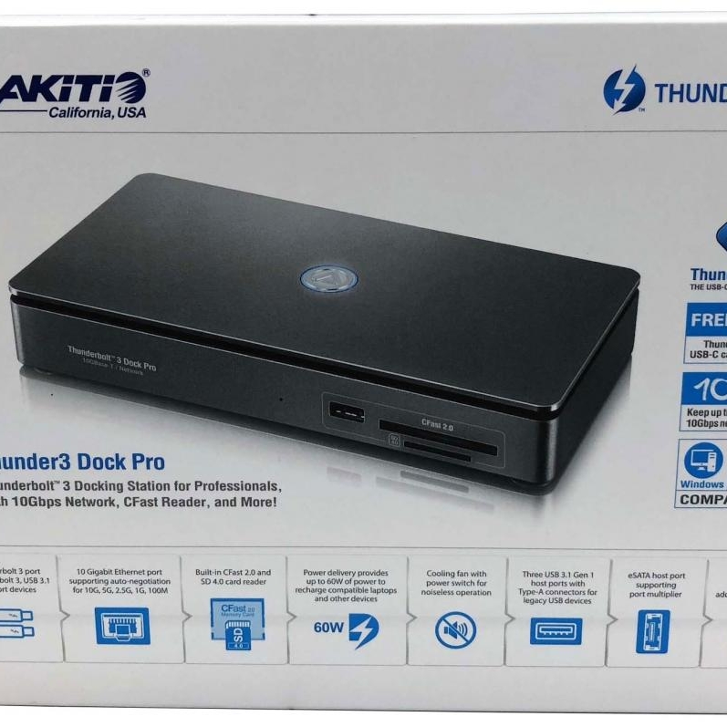 PC周辺機器 AKITIO Thunder3 Dock Pro Thunder3 Dock Pro - Thunderbolt 3 Docking Station with 10GbE