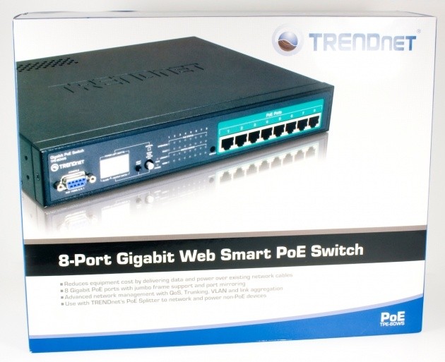 TRENDnet TPE-80WS 8-Port Power Over Ethernet Web Smart Switch