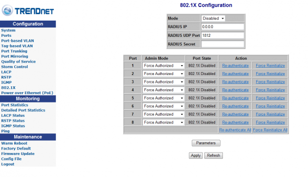 TRENDnet TPE-80WS 8-Port Power Over Ethernet Web Smart Switch 18