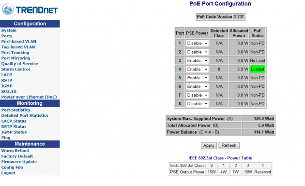 TRENDnet TPE-80WS 8-Port Power Over Ethernet Web Smart Switch 19