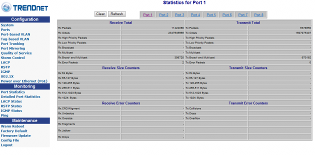 TRENDnet TPE-80WS 8-Port Power Over Ethernet Web Smart Switch 21