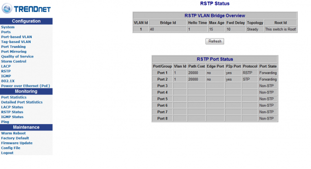 TRENDnet TPE-80WS 8-Port Power Over Ethernet Web Smart Switch 23