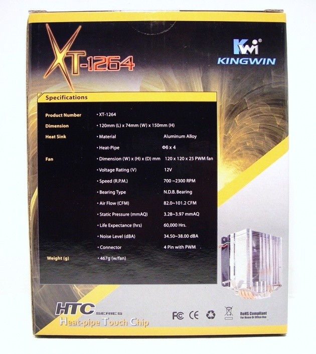 Kingwin XT-1264 Heat-Pipe Direct Touch CPU Cooler 04