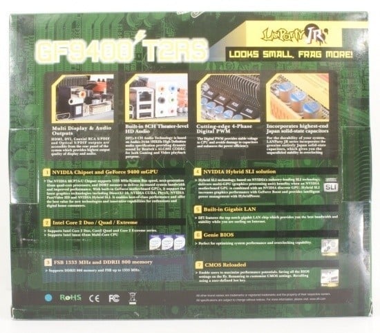 Open enlarged image DFI LANParty Jr. GF9400 T2RS mATX Motherboard 03