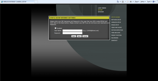 SparkLAN CAS-673W Wireless Pan and Tilt MPEG4/MJPEG IP Camera 13