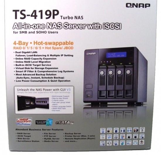 QNAP TS-419P Four-Bay Turbo NAS Server