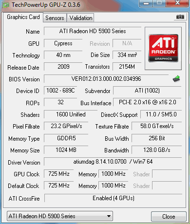 Amd radeon best sale hd 5900 series