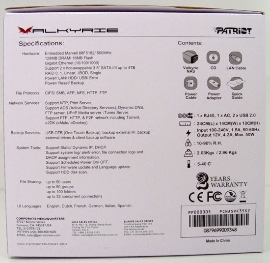 Patriot Valkyrie 2-Bay Network Attached Storage Device 07