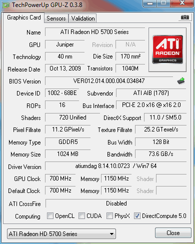 HIS Radeon HD 5750 IceQ+ 1GB Video Card 01