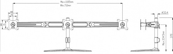 Proluma Deluxe Triple LCD Stand 50