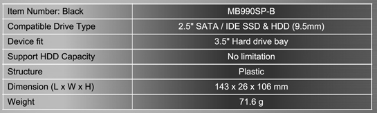 ICY DOCK MB990SP-B Dual 2.5 to 3.5inch SATA/IDE Adapter 02 ICY DOCK MB990SP-B Dual 2.5 to 3.5inch SATA/IDE Adapter 02