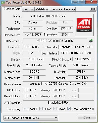 Amd radeon 2024 hd 5970