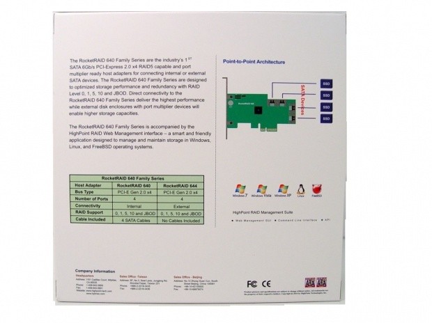 Open enlarged image HighPoint RocketRAID 640 SATA 6Gb/s 4-Port PCI-E 2.0 Controller 05