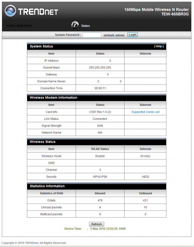 TRENDnet TEW-655BR3G/A 3150Mbps 3G Mobile Wireless Router 17