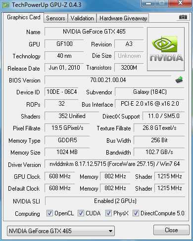 Galaxy GeForce GTX 465 in SLI Tested 01 Galaxy GeForce GTX 465 in SLI Tested 01