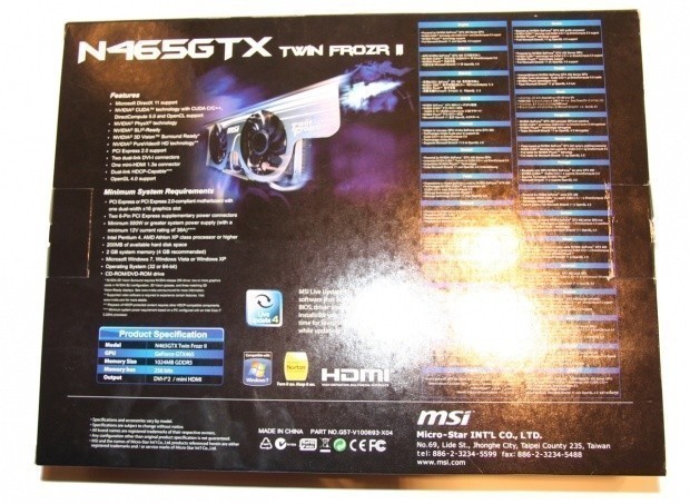 MSI GeForce GTX 465 Twin Frozr II Video Card 04