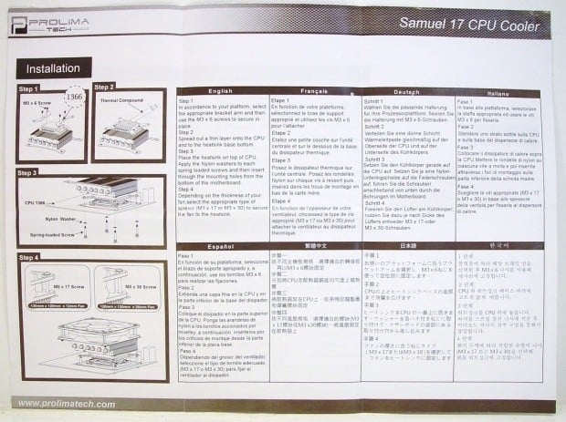 Open enlarged image Prolimatech Samuel 17 Low Profile CPU Cooler 19