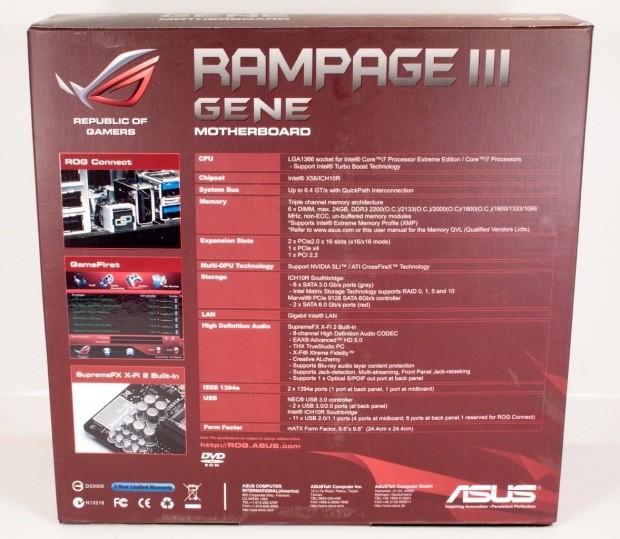 ASUS Rampage III Gene (X58 Express) Motherboard 05