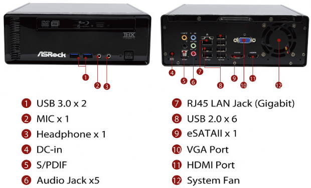 ASRock Core 100HT-BD HTPC (Intel Core i3)