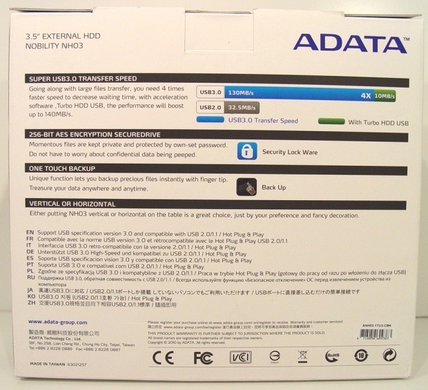 Disque dur externe ADATA NH03 Dash Drive Elite USB 3.0 3To 3.5