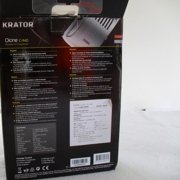 KRATOR Dione C-1140 Silver Headphones 09