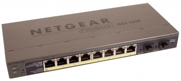 NETGEAR GS110TP 8-port Gigabit PoE Smart Managed Switch with 2 Gigabit Fiber SFP 