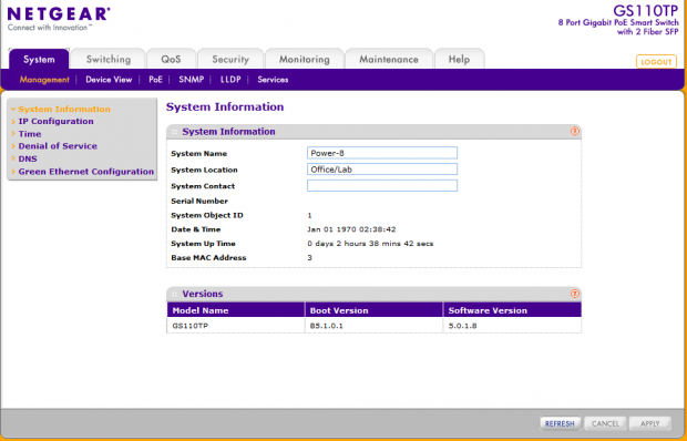 NETGEAR ProSafe GS110TP POE (Power over Ethernet) 8-Port Smart Switch 24