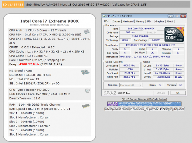 ASUS Sabertooth X58 (Intel X58 Express) Motherboard 85