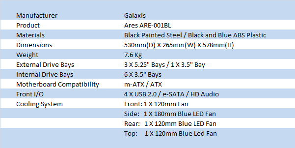 Galaxis ARES Mid Tower Chassis 01 Galaxis ARES Mid Tower Chassis 01