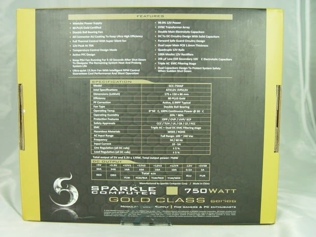 Sparkle SCC-750AF Gold Class 750W Power Supply Review 05
