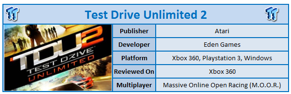 Test Drive Unlimited 2 - Xbox 360 