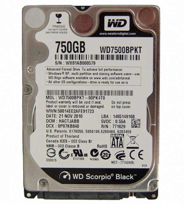 Western Digital Scorpio Black 750gb 2 5 Inch Hard Drive Review Tweaktown