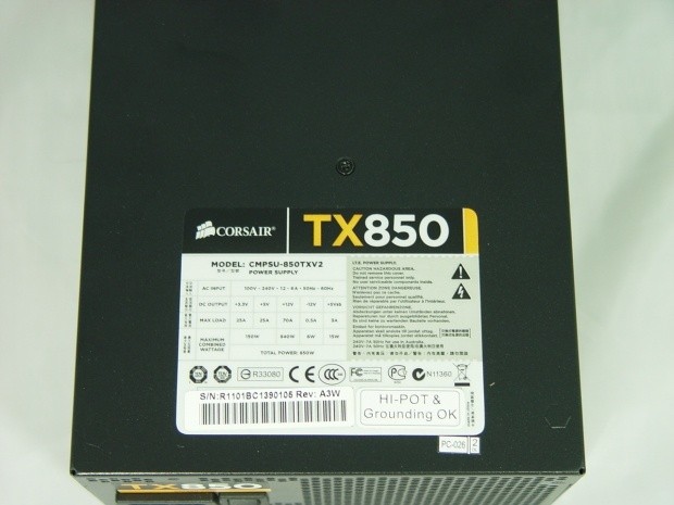 Corsair TX850V2 850 Watt Supply Review