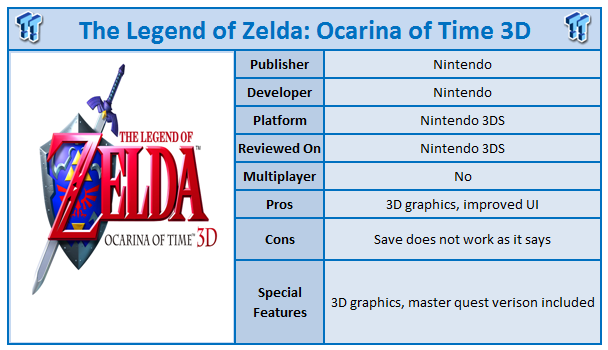  Legend of Zelda: Ocarina of Time 3D - For Nintendo 3DS
