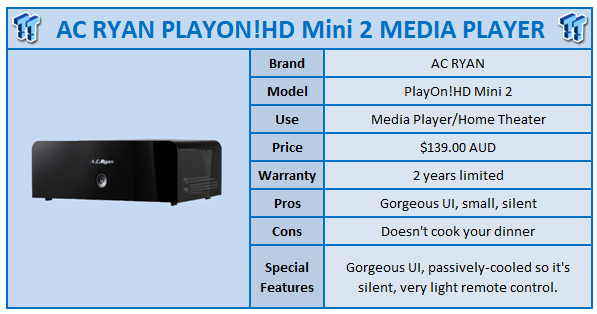 Begrænse Benign svag AC Ryan PlayOn!HD Mini 2 Media Player Review