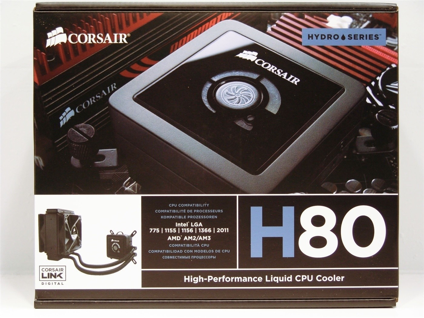 frimærke resultat Cordelia Corsair Hydro Series H80 High Performance Liquid CPU Cooler Review