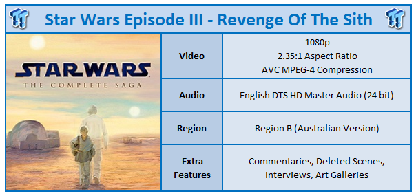 Star Wars Episode III: Revenge of the Sith (2005) Blu-ray Movie Review