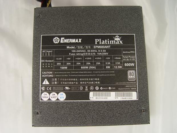 Enermax Platimax 600W Power Supply Review