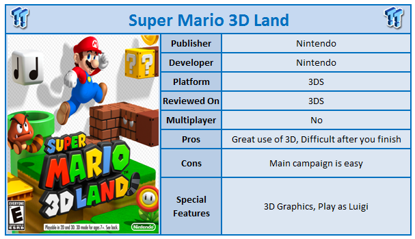 London Describe wipe Super Mario 3D Land Nintendo 3DS Review | TweakTown