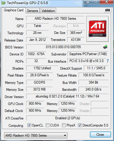 Sapphire Radeon HD 7950 3GB OC Video Card in CrossFire 01 Sapphire Radeon HD 7950 3GB OC Video Card in CrossFire 01