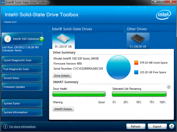 Intel 520 Series 240GB Solid State Drives in RAID 0 28