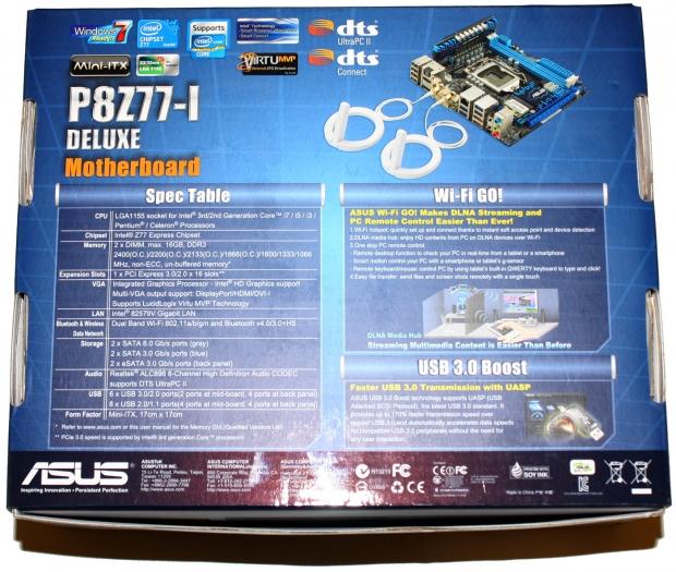 ASUS P8Z77I Deluxe MiniITX (Intel Z77) Motherboard Review