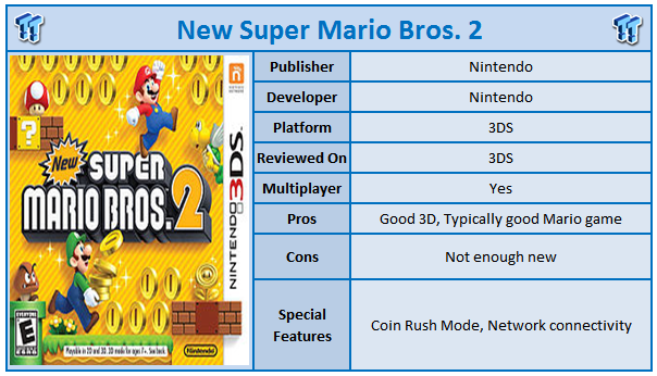 New Super Mario Brothers 2 Nintendo 3DS Review