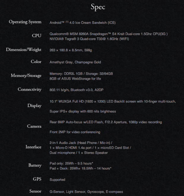 ASUS Transformer Pad Infinity (TF700T) Tablet Review 01