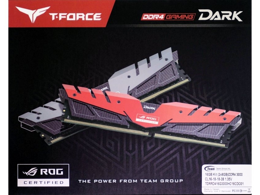 Team T-Force Dark ROG DDR4-3000 16GB Memory Kit Review