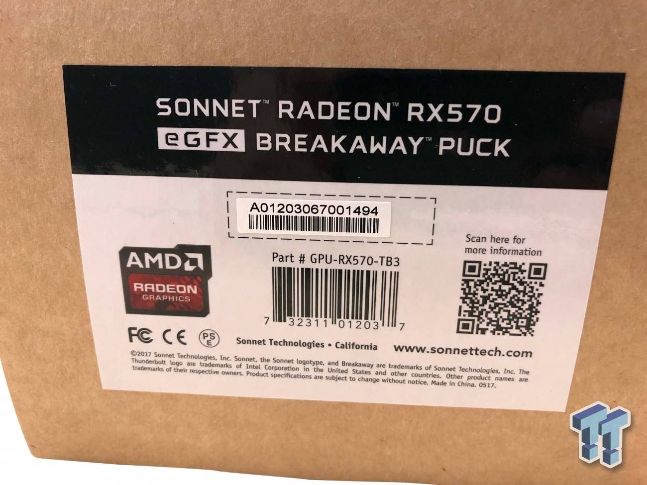 その他 Sonnet Breakaway Puck Radeon RX570 eGFX Breakaway Puck Portable eGPU System - Sonnet