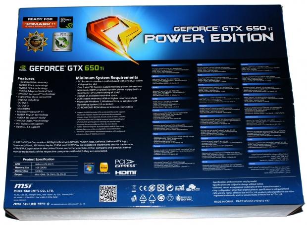 MSI GEFORCE GTX 650 Ti 1GB Power Edition Video Card Review 06