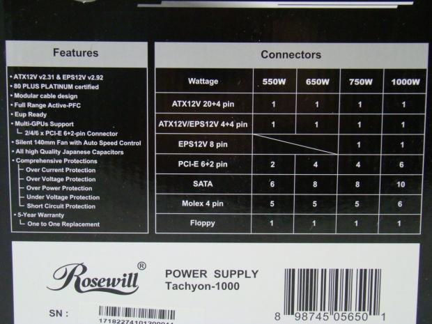 Rosewill Tachyon 1000W 80 PLUS Platinum Power Supply Review 05 Rosewill Tachyon 1000W 80 PLUS Platinum Power Supply Review 05