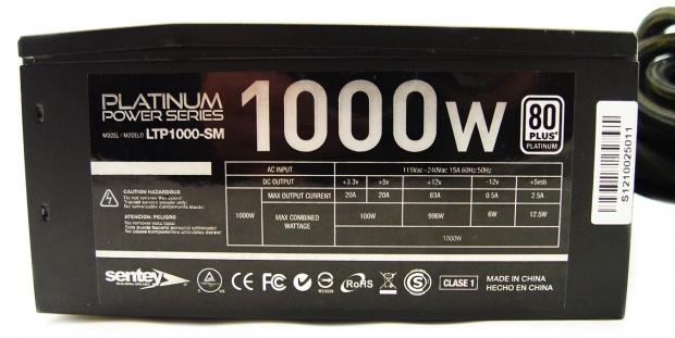 Sentey LTP1000-SM 1000W 80 PLUS Platinum Power Supply Review 12