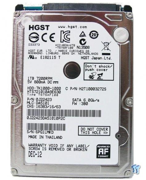 HGST Travelstar 7K1000 1TB 2.5inch Hard Drive Review